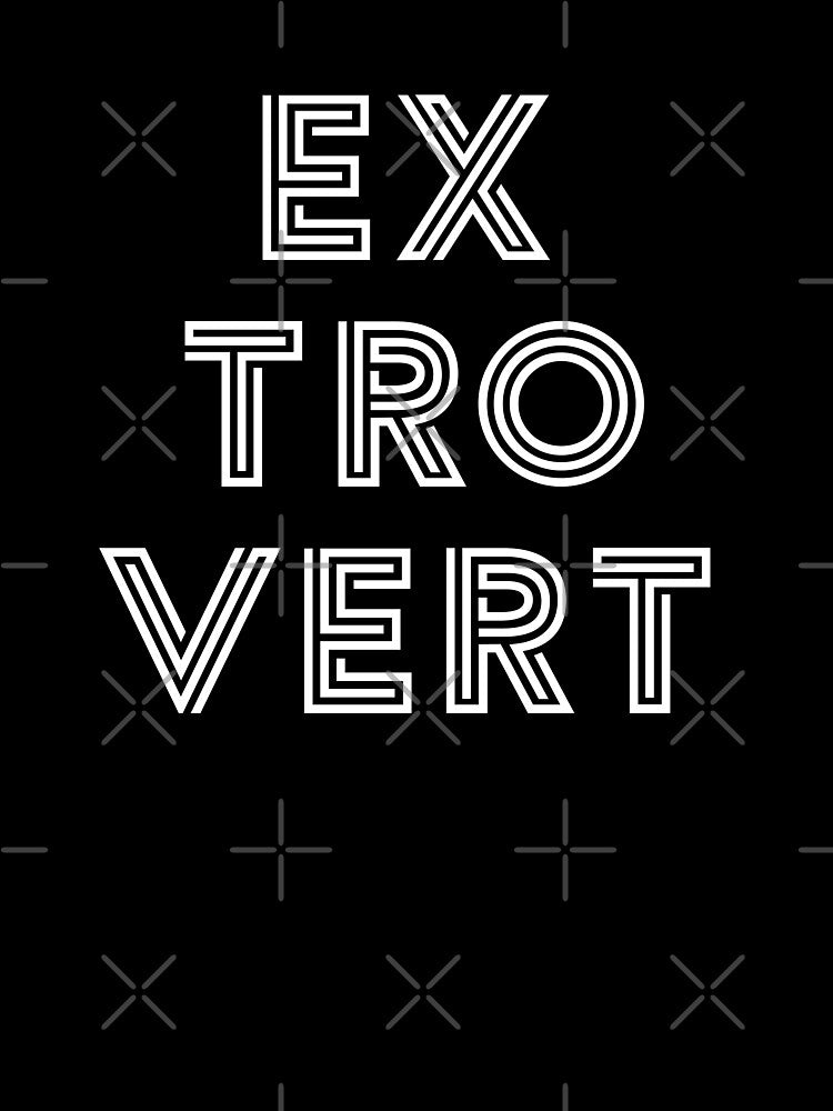 Extrovert - White Print by teeworthy