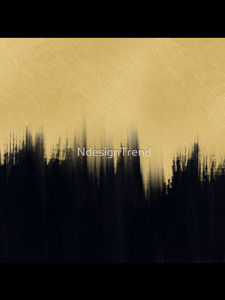 Modern Brush strokes Gold Black Design by NdesignTrend