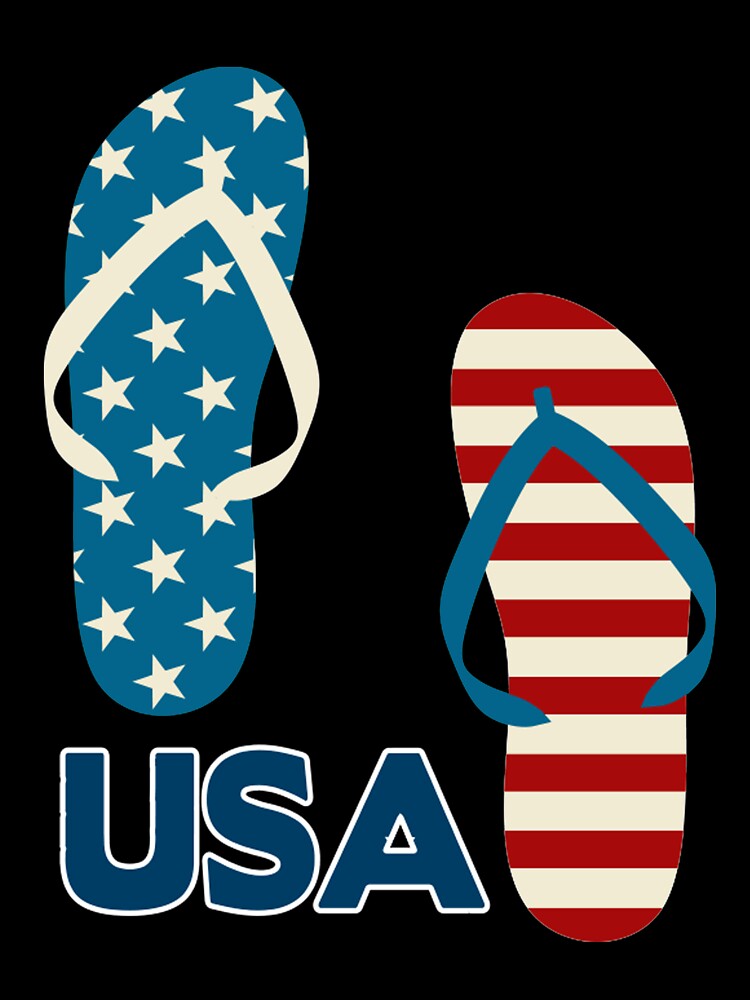 USA Flip Flops T-Shirt for Women and Women by AllStarMerch