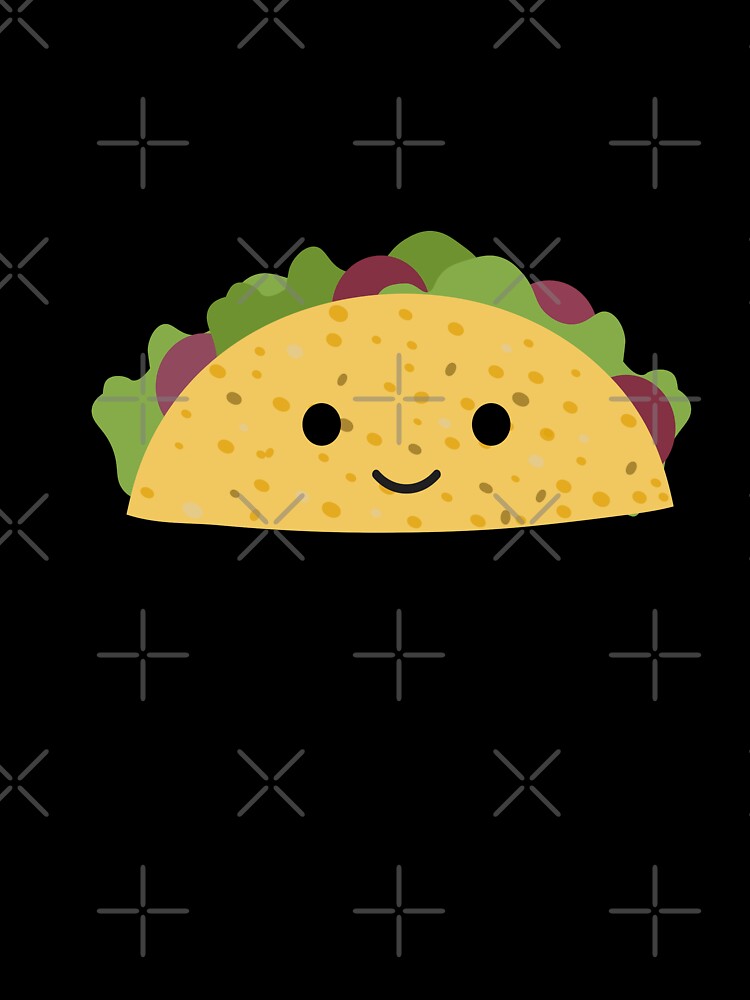 Cute Cartoon Smiling Kawaii Taco by Hedgie Designs