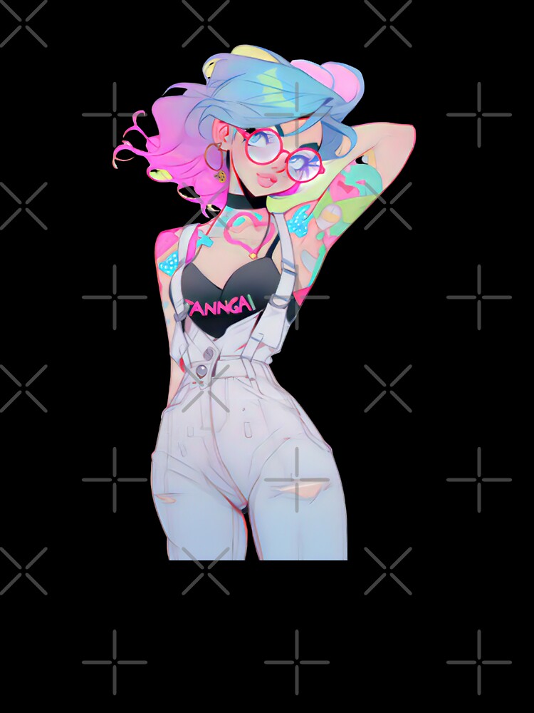Pastel & Neon Kawaii Goth Girl Summer 001 by BoudiccaLondon