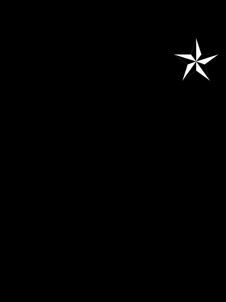 Black and White Star Pocket Patch T-Shirt for Men and Women by AllStarMerch