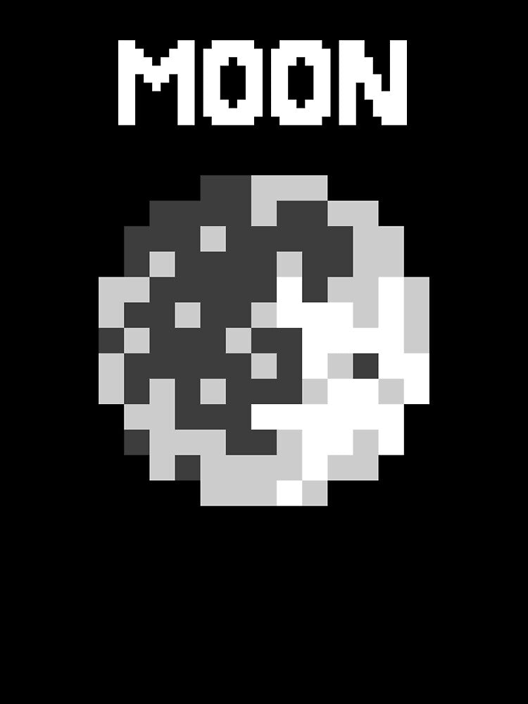 Pixel Art Moon by E-engineering