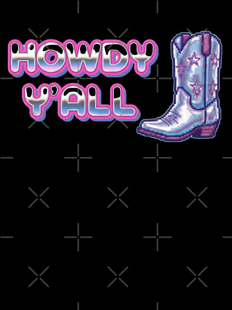 Howdy y'all y2k with boots classic tshirt by anandsiva2703