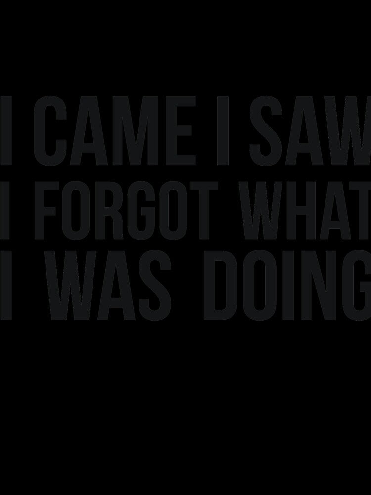I Came I Saw I Forgot What I was Doing humor joke quote by RedYolk