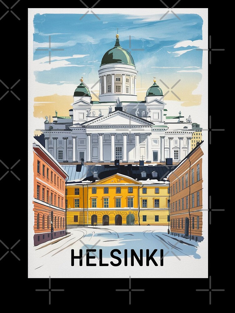 Helsinki Vintage Travel Poster by TravelerRat