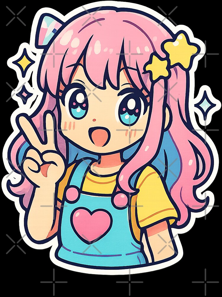 Kawaii Anime Girl, Y2K Aesthetic by graphic-genie