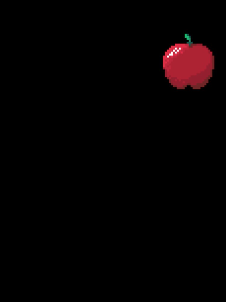 Pixel Apple - pixel food art by LittleFoodShop