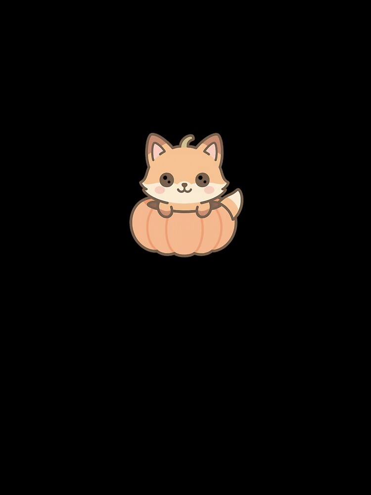 Kawaii Fox in Pumpkin – Cute Chibi Autumn Design by Meow-WoofDesign