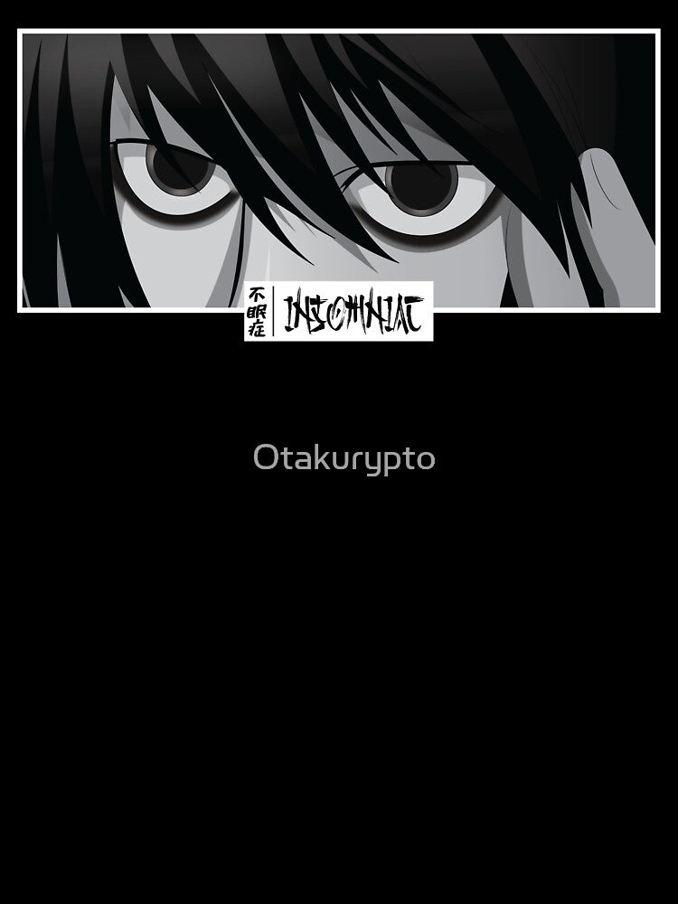 Insomniac Anime Eyes Monochrome Japanese Cozy Manga by Otakurypto