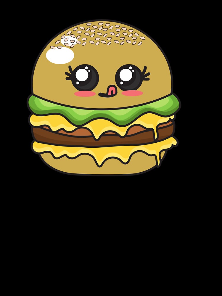 Cute Adorable Burger! - Kawaii Food Design by sweetpeanut