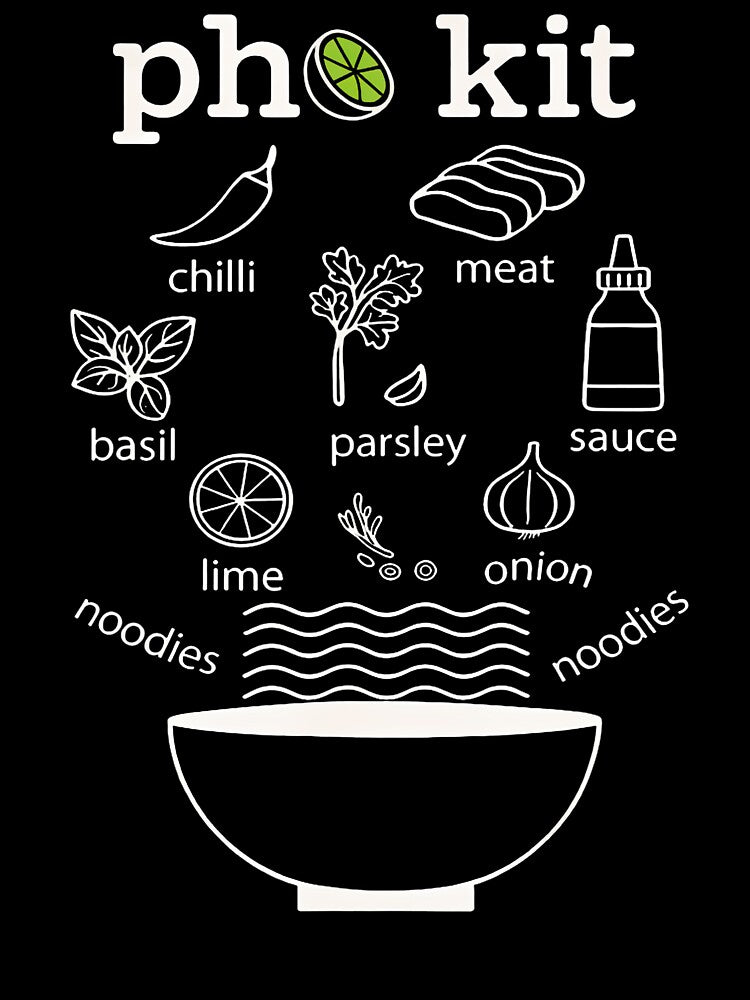 Pho Kit Asian Vietnamese Noodle Soup Food Lover by AdellBridgett
