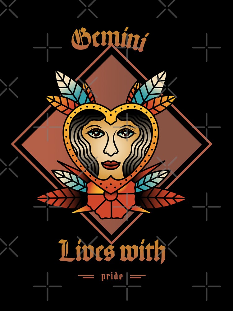 Gemini Lives with pride - graphic design - birthday gifts by jerrylaza