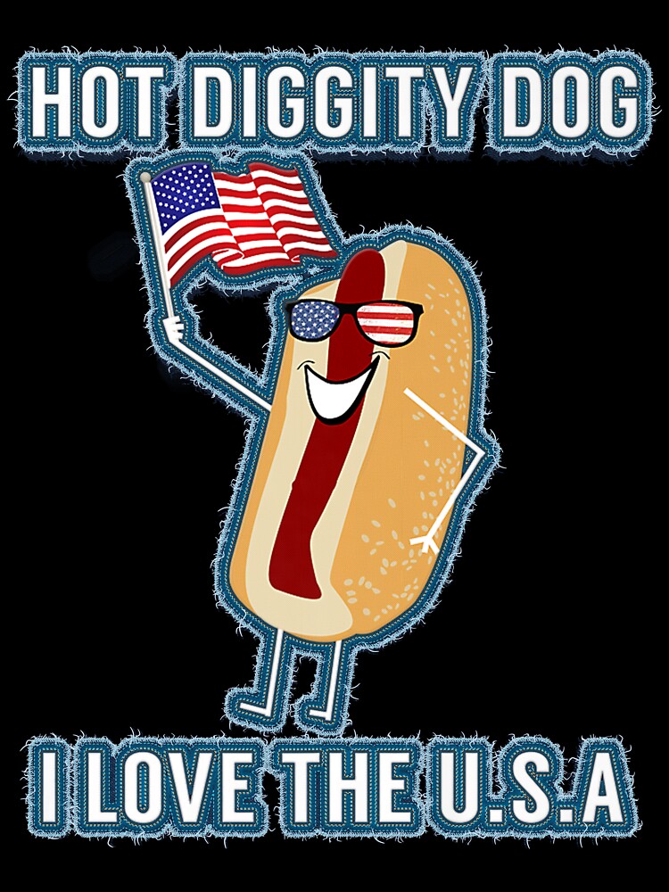 4th of July Memorial Day Hot Dog USA Premium by alimuson