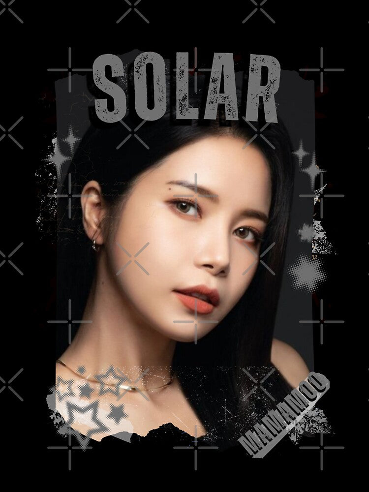 Mamamooo Solar Kpop Female group Scrapbook Collage Cozy Y2K Vintage Design by HELL0WBELLO