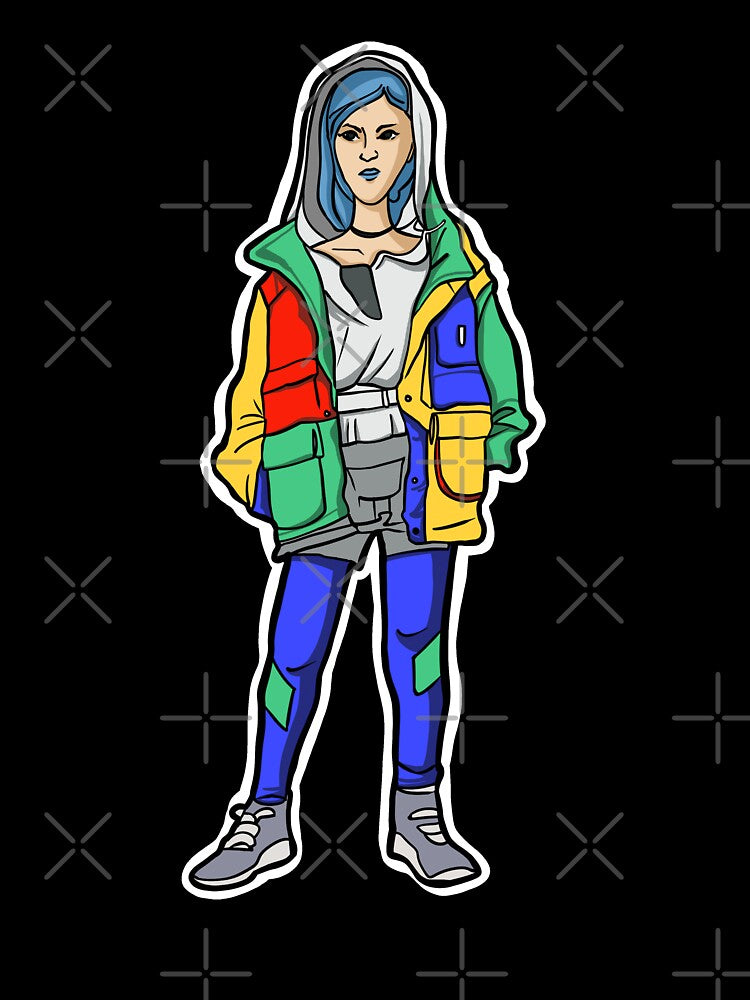 streetwear teen girl Illustration clip art collection by StairheadStore