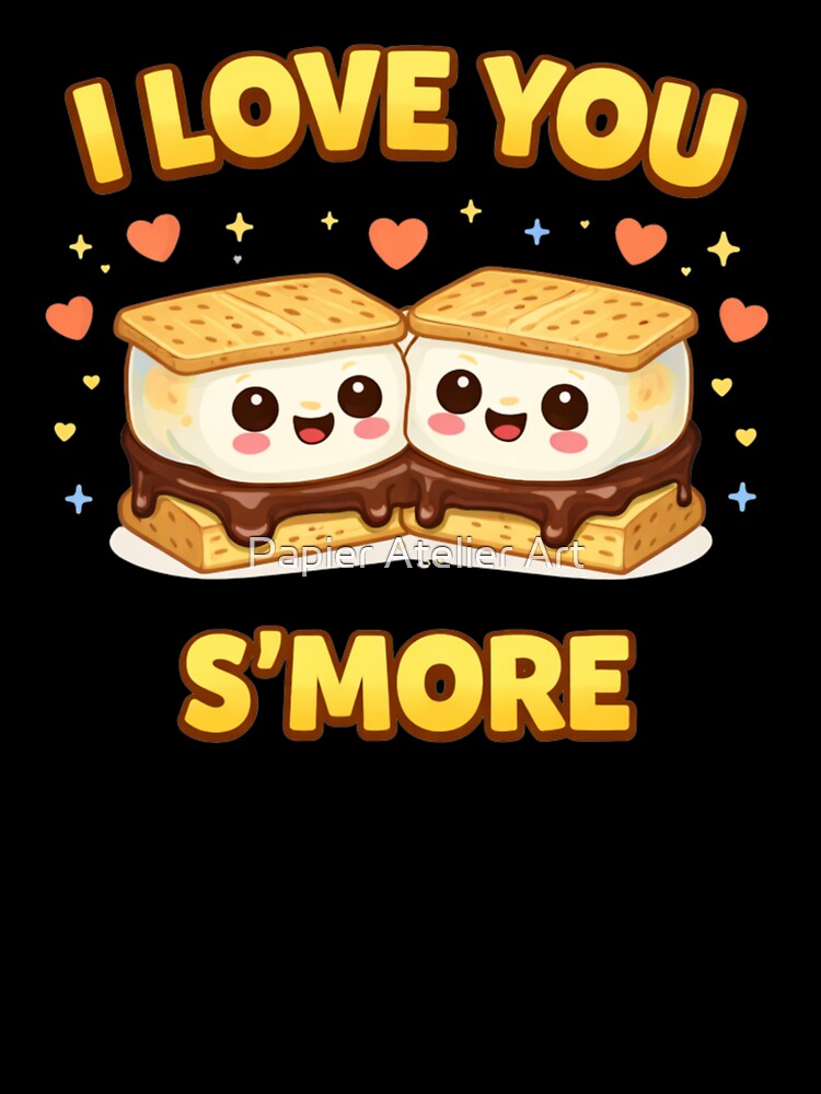 I Love You S’more Cute Food Pun by Papier Atelier Art