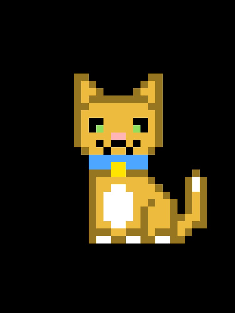 Cute Pixel Cat Retro 8-Bit Style by pixelartshop4r