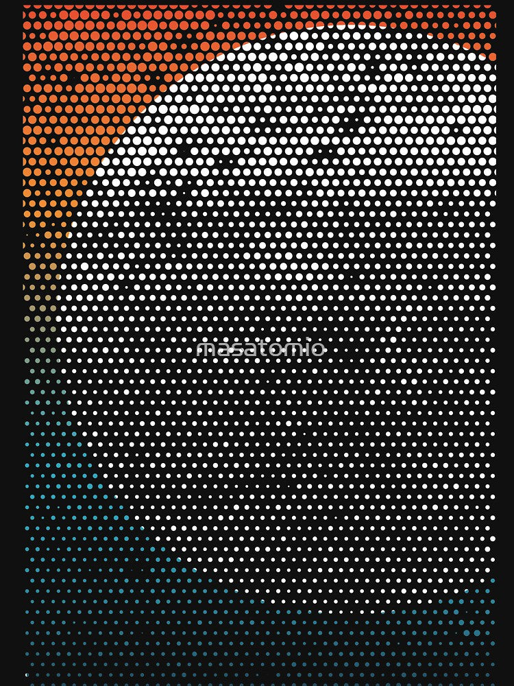 Abstract moon colorful scattered fractal dots texture design by masatomio