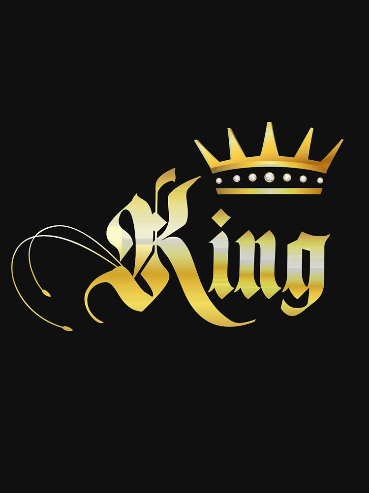 Gold King Crown T-Shirt for Men and Women by AllStarMerch