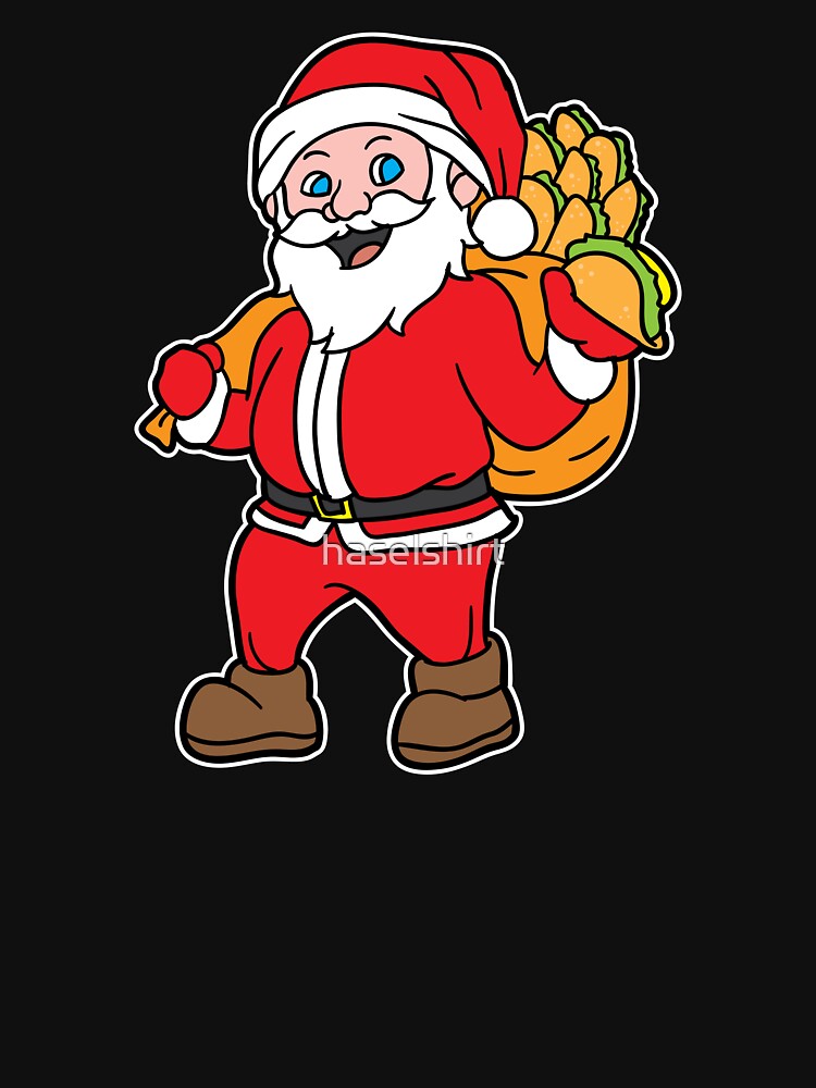 Santa Taco Bag Christmas Xmas Holiday Gift by haselshirt