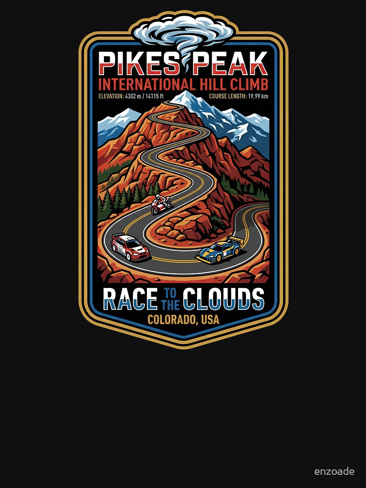 Pikes Peak Racing Summit Illustration by enzoade