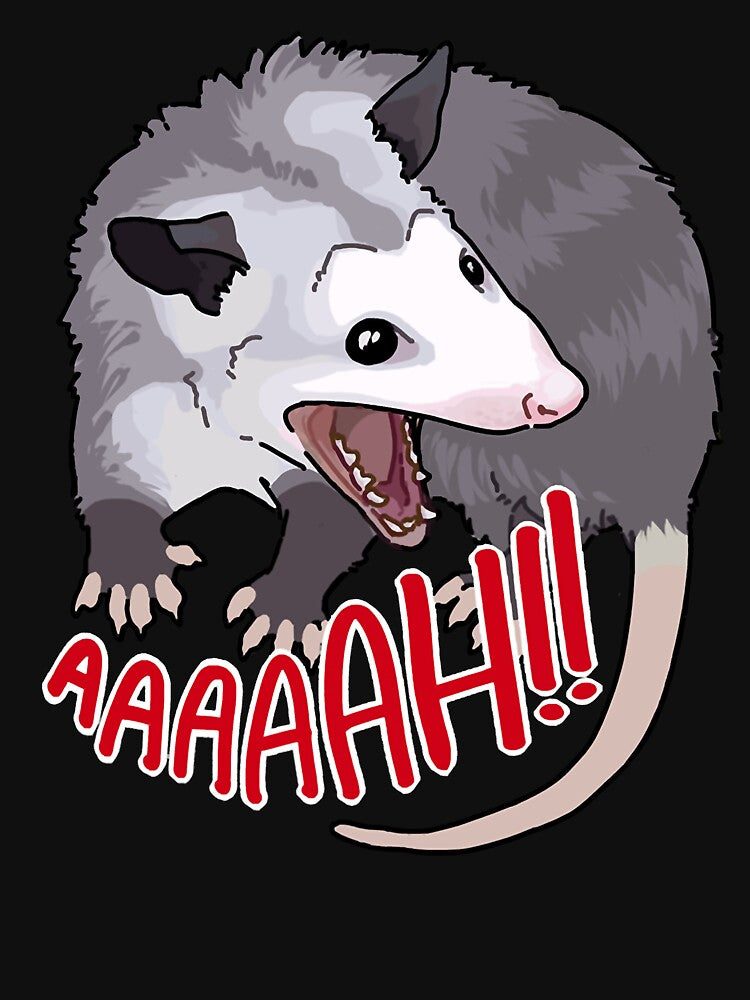 Possum scream at own ass by Margaretatter