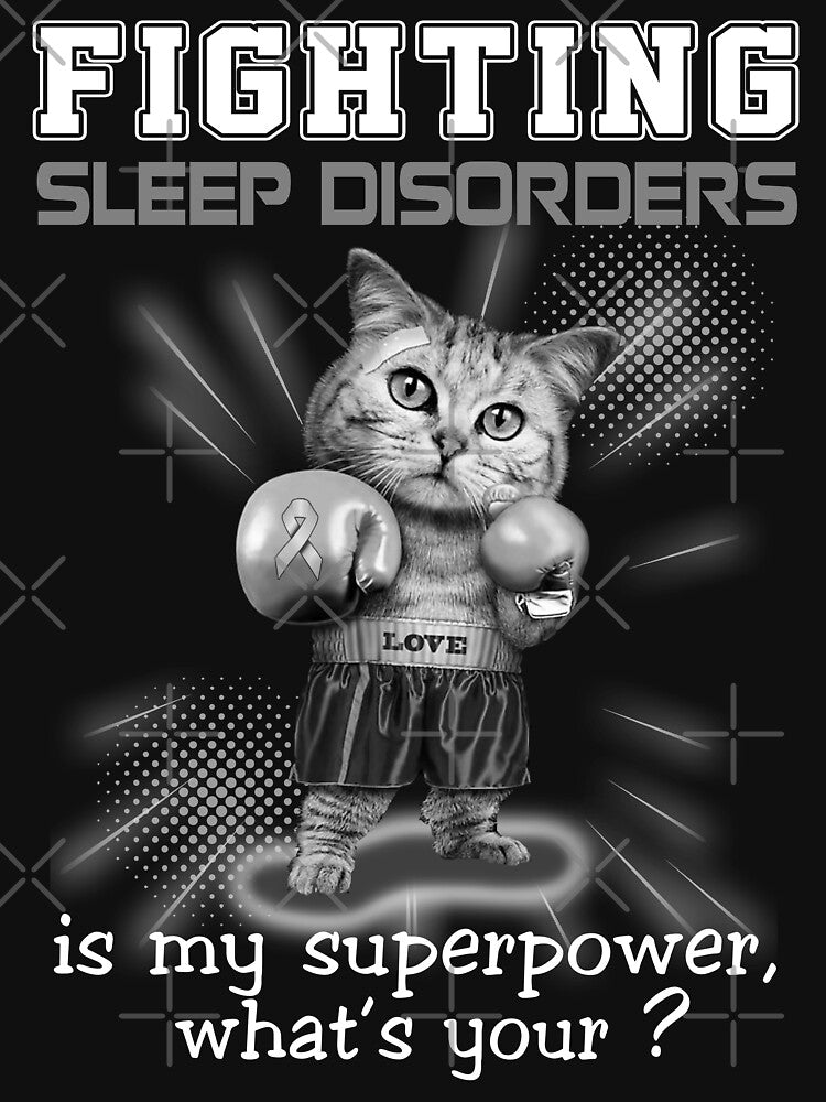 Funny Cat Fighting Sleep Disorders Is My Superpower What's Your by Kohend