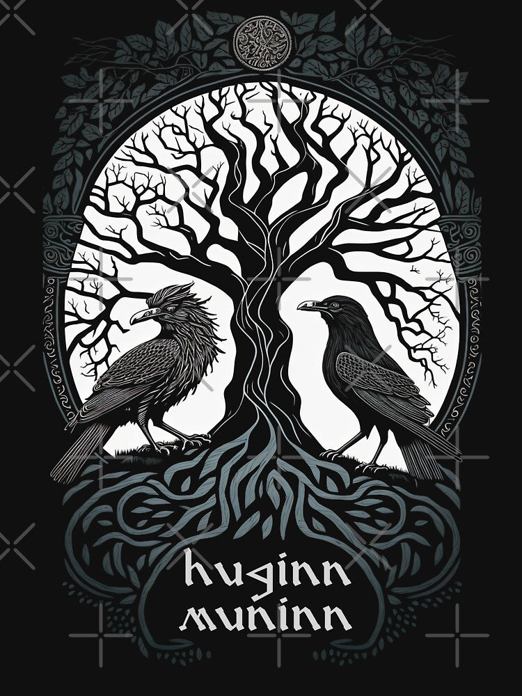 Huginn and Muninn - Viking Raven by Odd World