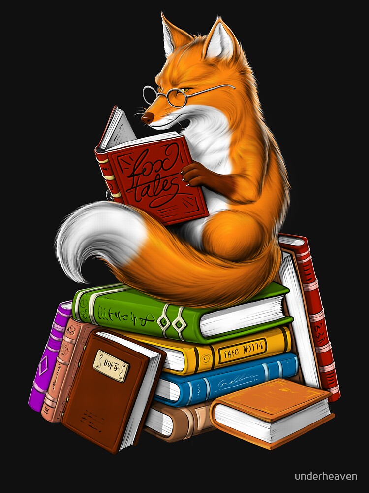 Fox Reading A Book by underheaven