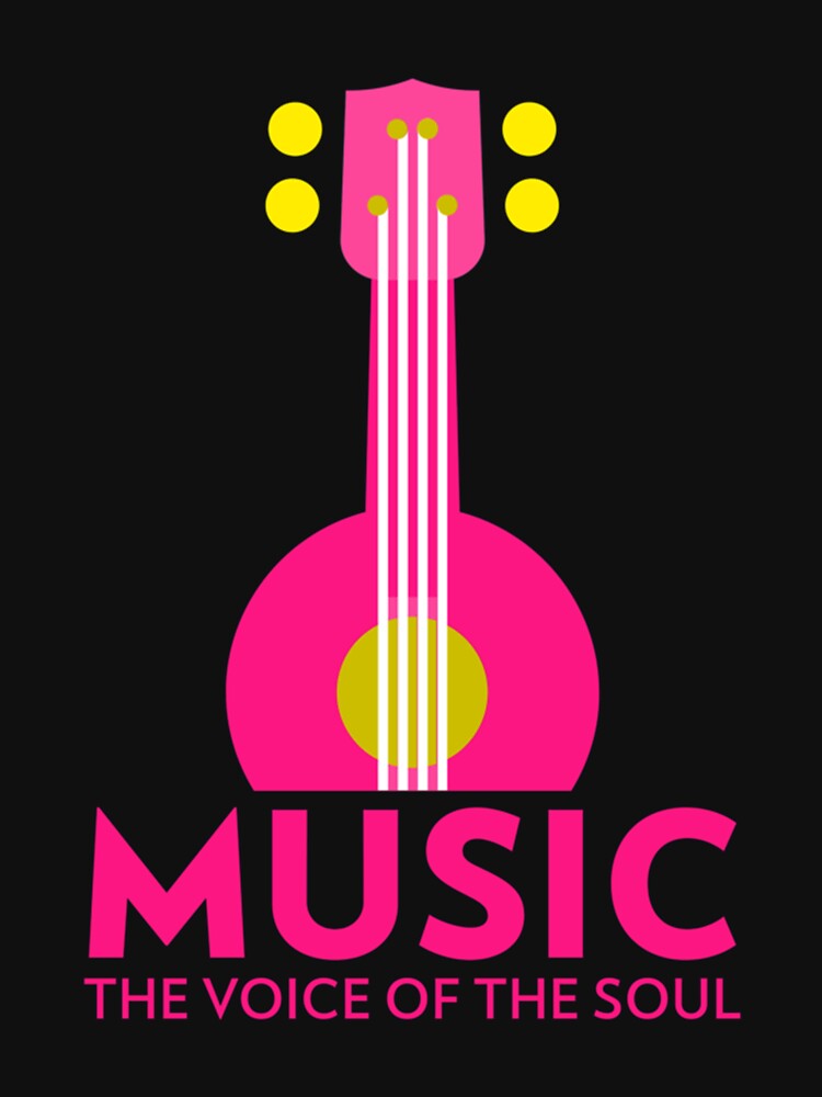 Musical Guitar Printed T-Shirt Premium Scoop T-Shirt by patsypo1