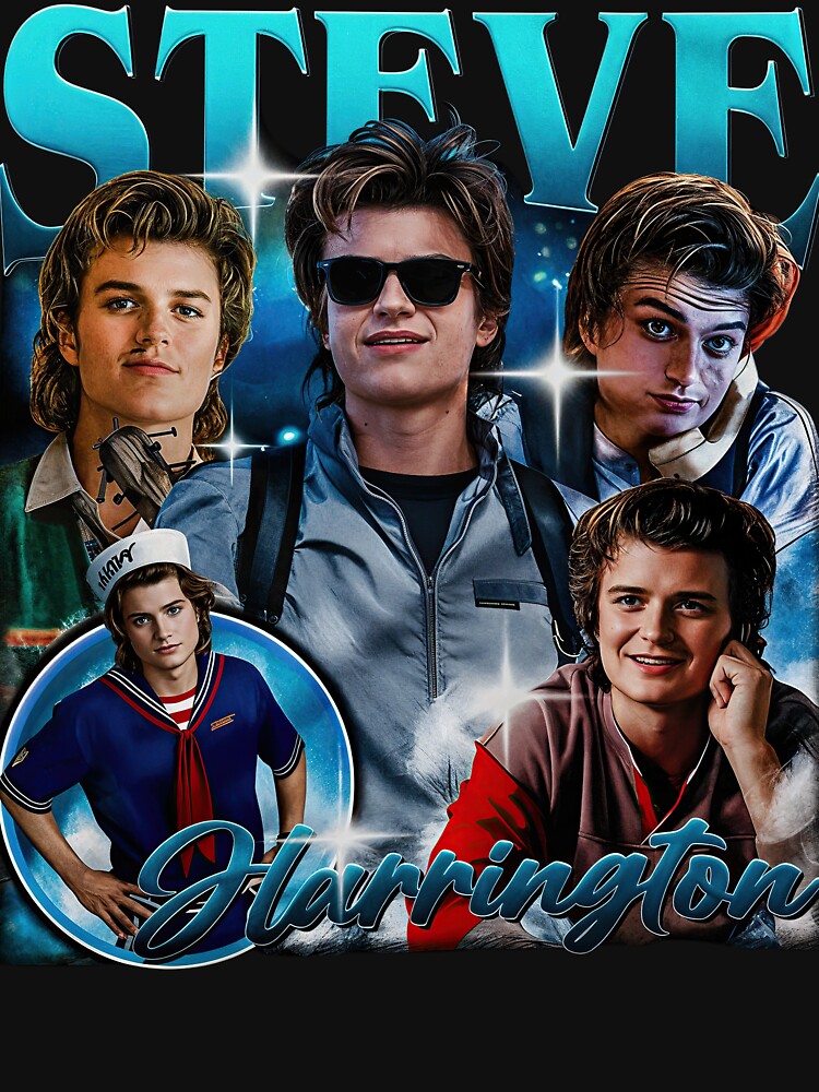 Steve Harrington Vintage Bootleg Collage T-Shirt | Retro 80s TV Fan Art Graphic Tee by thudoando