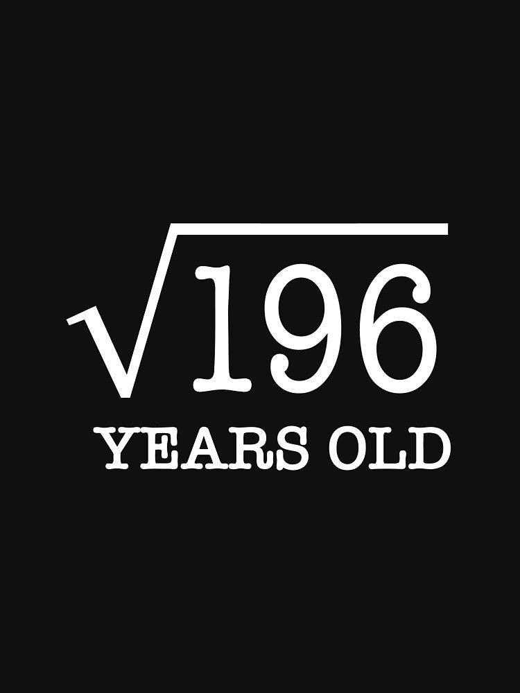 Square Root of 196 = 14th Birthday Gift Idea 14 years Long Sleeve T-Shirt by soldeokate