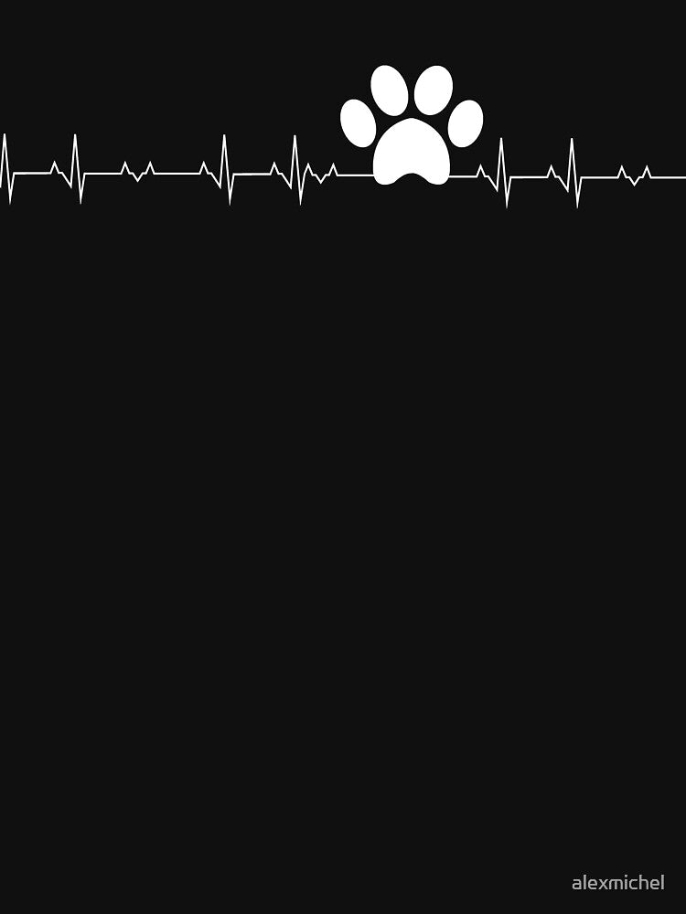 Paw Print Heartbeat - dog lover by Captain Mood
