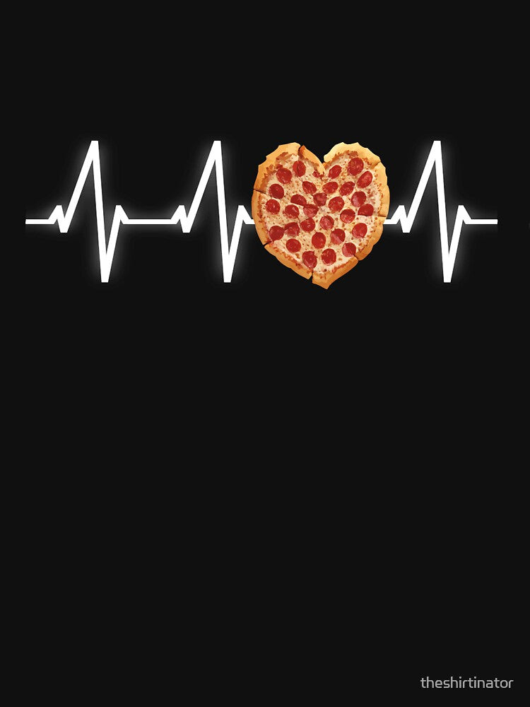 Pizza Heartbeat Pizza Pulse Funny Pizza Quote by theshirtinator