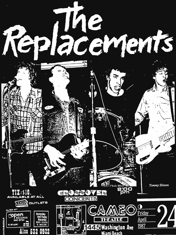 Vintage The Replacements Concert Graphic Music Art BLK by NeckedMcknight