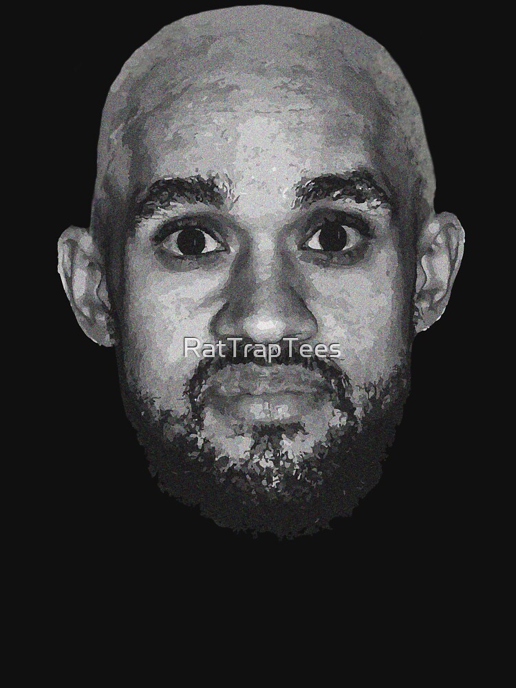 Bald Derrick White Funny Vintage Face by RatTrapTees