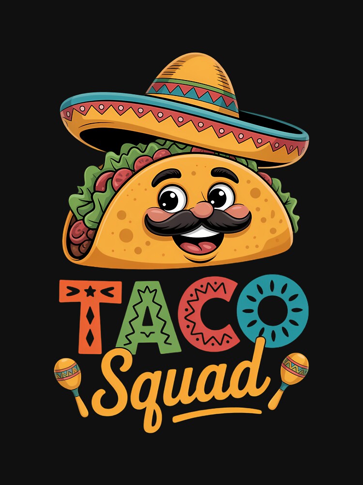 Mexican Food Lover Cute Taco Squad by Moon-Ape