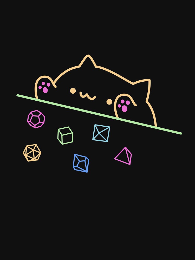 Neon DnD Cat by ShirtGoblin