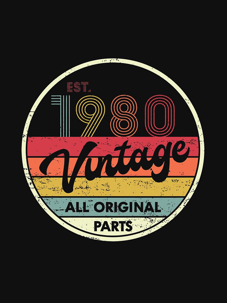 Retro Vintage 1980 TShirt 40th Birthday Gifts 40 Years Old Long Sleeve T-Shirt by allahamher