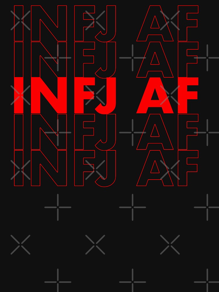 INFJ AF Red Personality MBTI Funny Shirt by FanaticTee