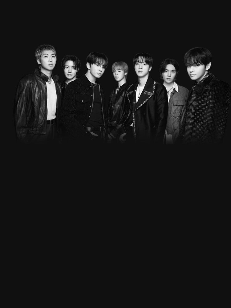 BTS Black & White Group Portrait by moamaxshop