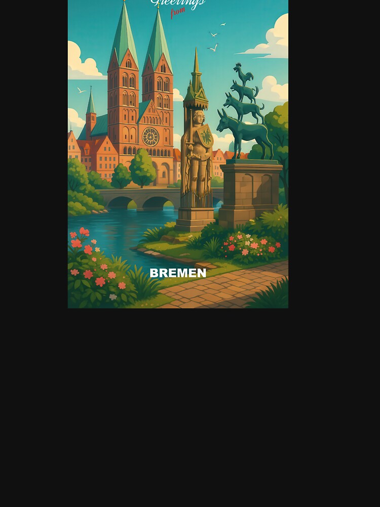 Greetings from BREMEN Germany - Modern Colorful City View by Earth Celebration Designs