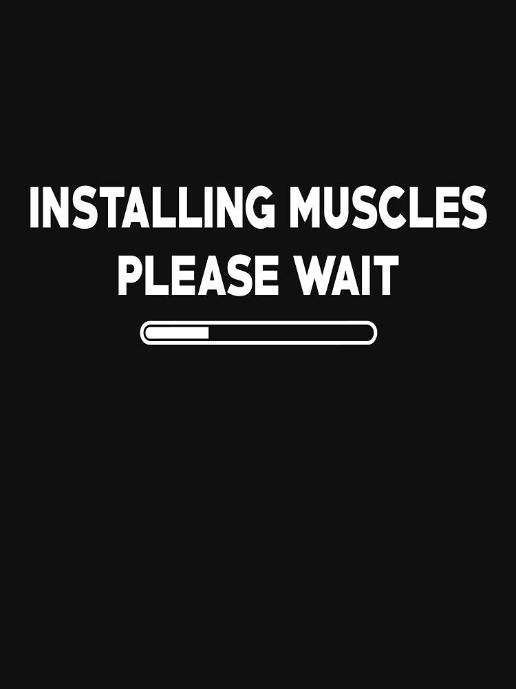 Installing muscles... Please Wait Slim Fit T-Shirt by sfyn-na