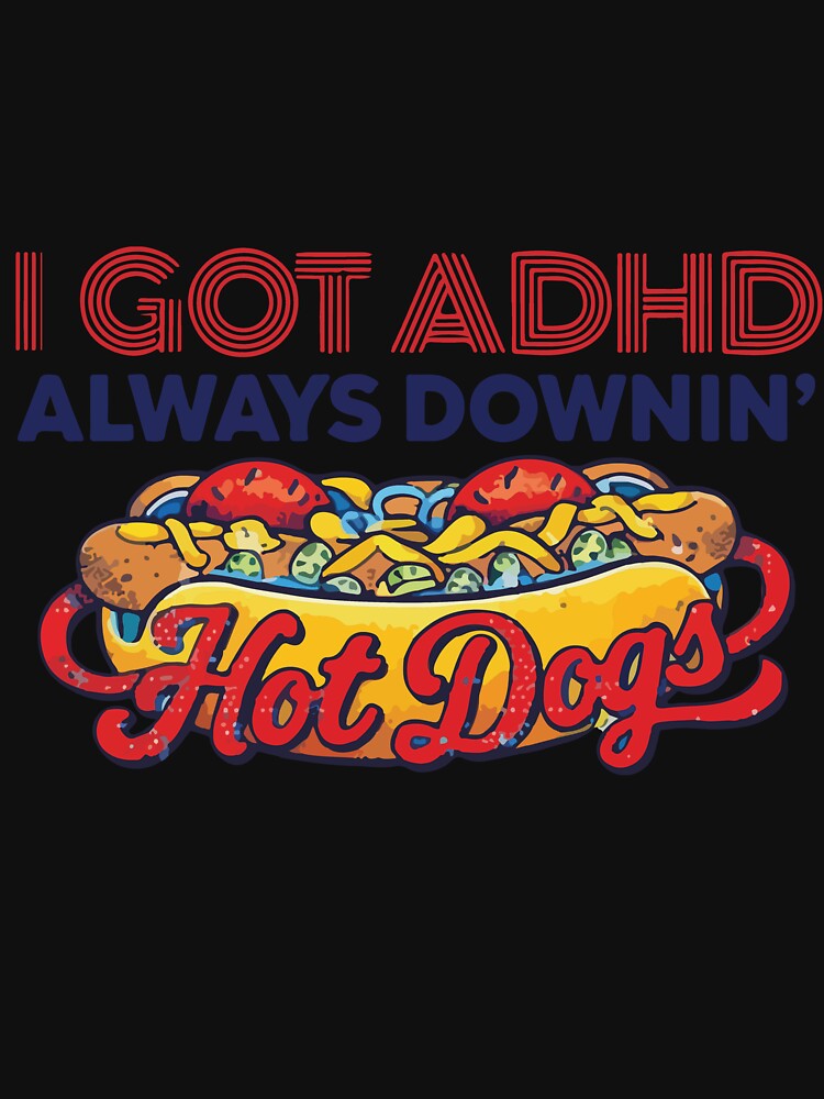 Always Downin Hot Dogs Funny Vintage Food Lover Retro Cartoon Design by kiralynstration