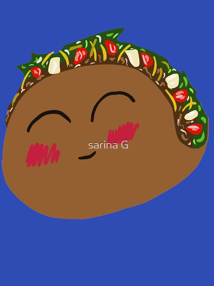 cute taco redbubble sticker by sarina G