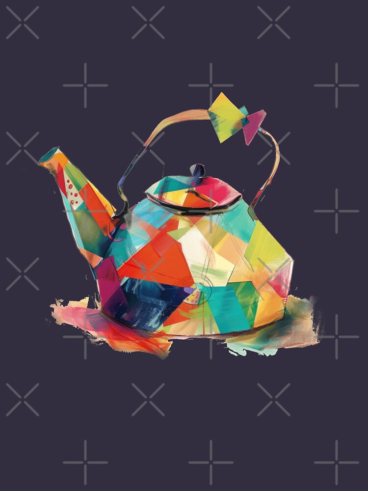 Colorful Teapot Decorated with Hand-Painted Art by nada-art