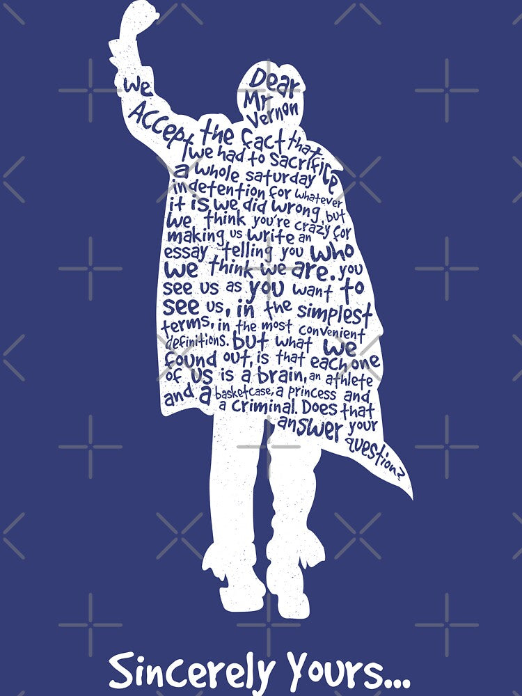 The Breakfast Club - Sincerely Yours - White by WASABISQUID