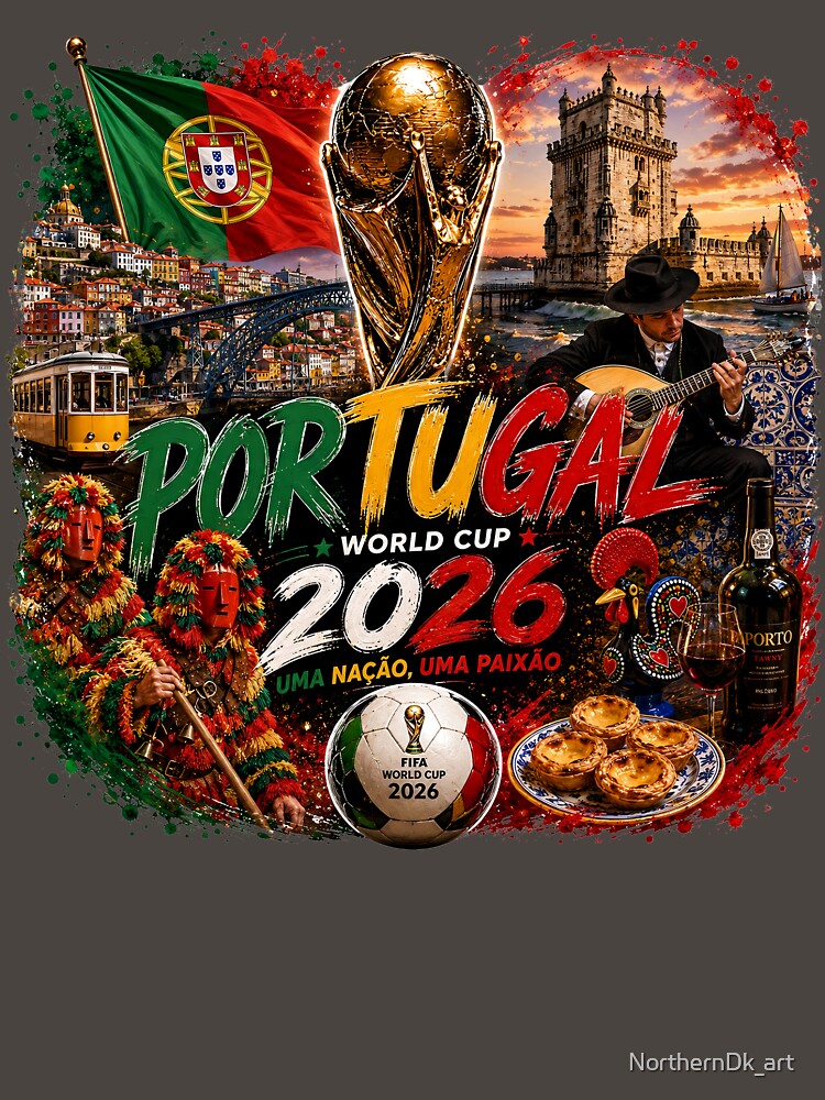Portugal World Cup 2026 Sticker Design by NorthernDk_art