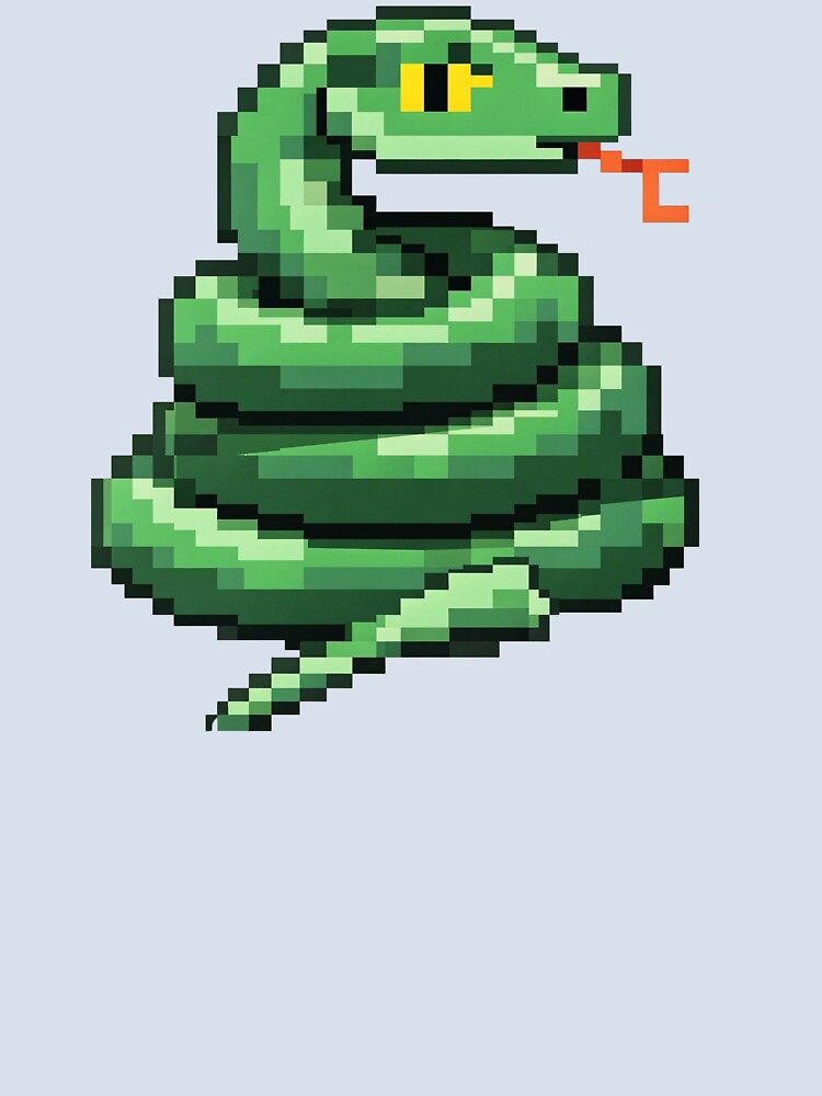 Pixel Snake – Retro 8-Bit Snake Pixel Art Gaming Design by onlin3boutiqu3